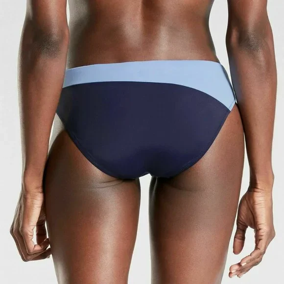 Athleta Freestyle Colorblock Medium Bikini Bottom size M Blue - Picture 2 of 3